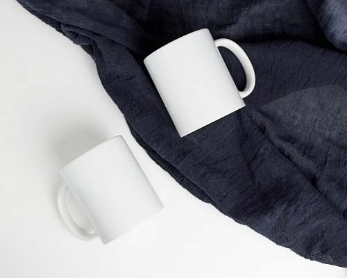 coffee cup two white ceramic mugs mug